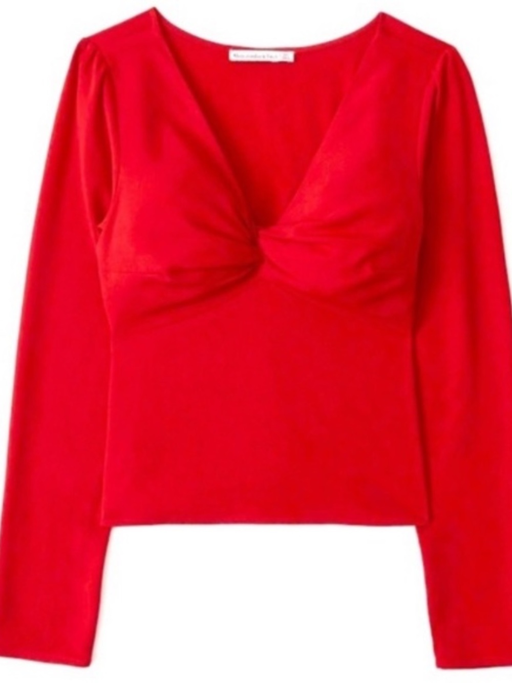 A&F Long-Sleeve Twist-Front Blouse